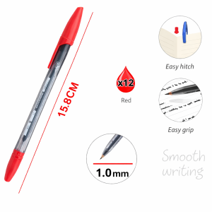 lápiz pasta color rojo tamaño 15.8cm