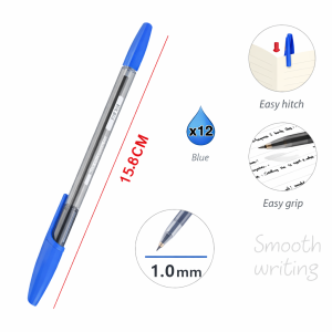 lápiz pasta color azul tamaño 15.8cm