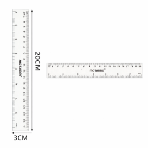 regla plástica transparente 20cm