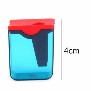 sacapuntas con deposito colores azul rojo verde